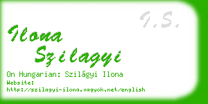 ilona szilagyi business card